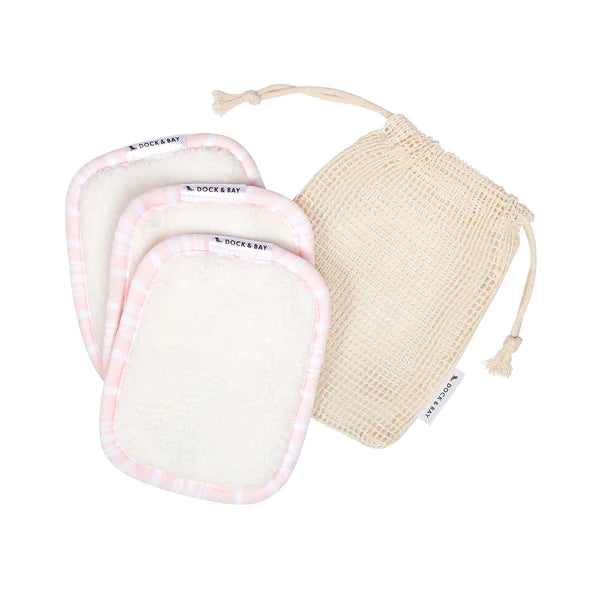 Dock & Bay Make-Up Remover Pads - Peppermint Pink