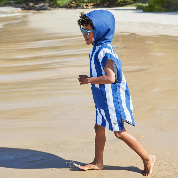 Dock & Bay Quick Dry Kids Poncho - Whitsunday Blue