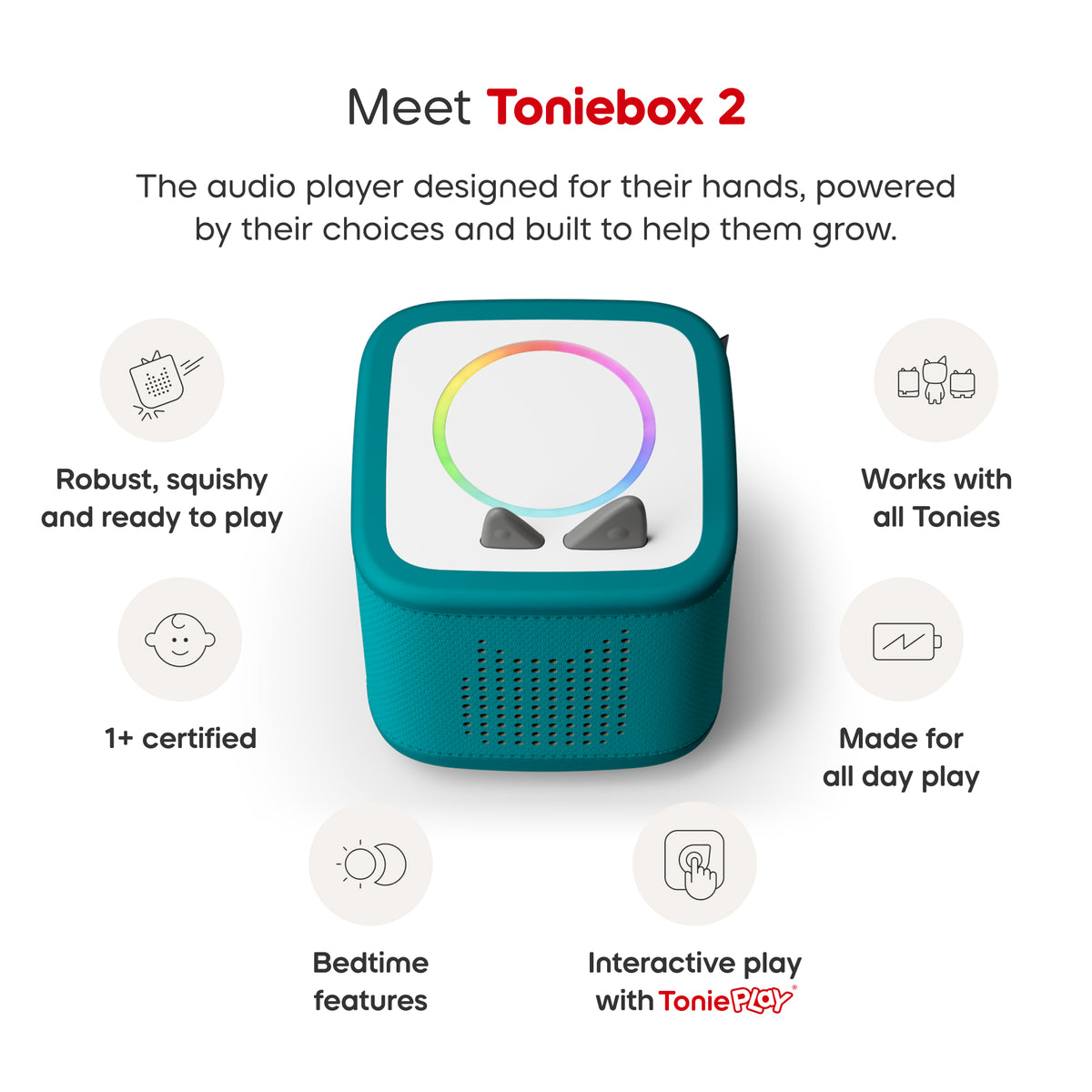 Toniebox 2 Play Set with Paw Patrol & Chase Tonie - Tropical Teal