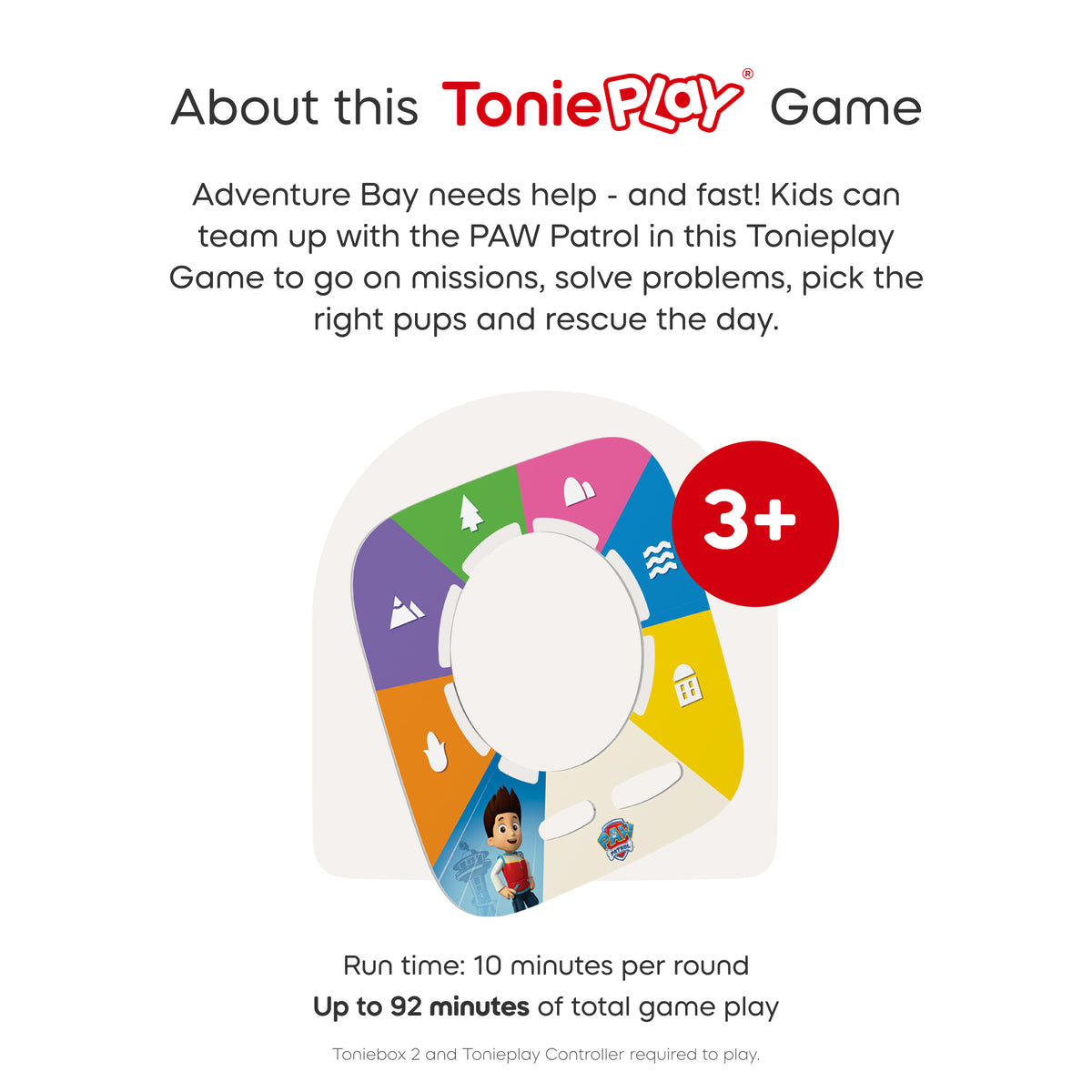 Toniebox 2 Play Set with Paw Patrol & Chase Tonie - Moon Grey