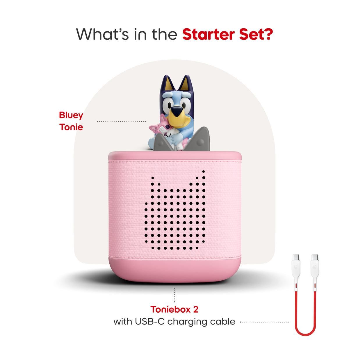 Toniebox 2 Starter Set with Bluey Tonie - Pink