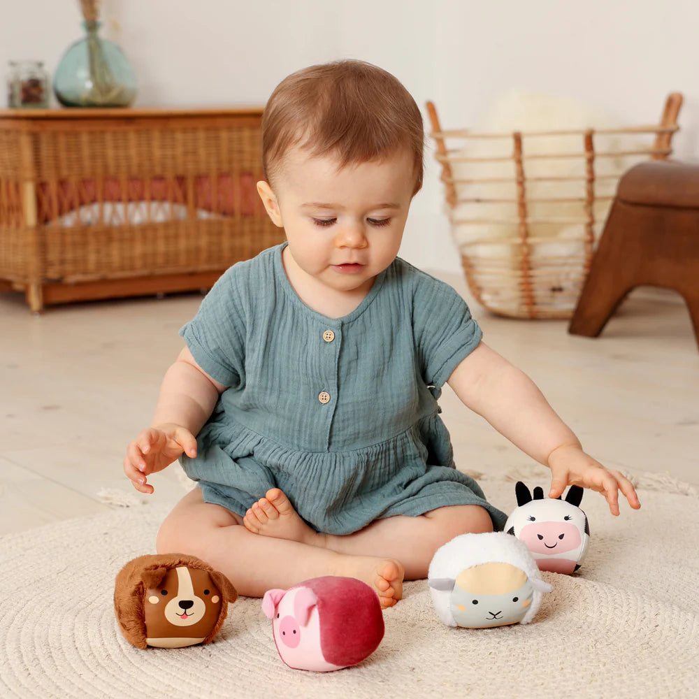Little Big Friends Set of 4 Roly Poly Balls - Farm