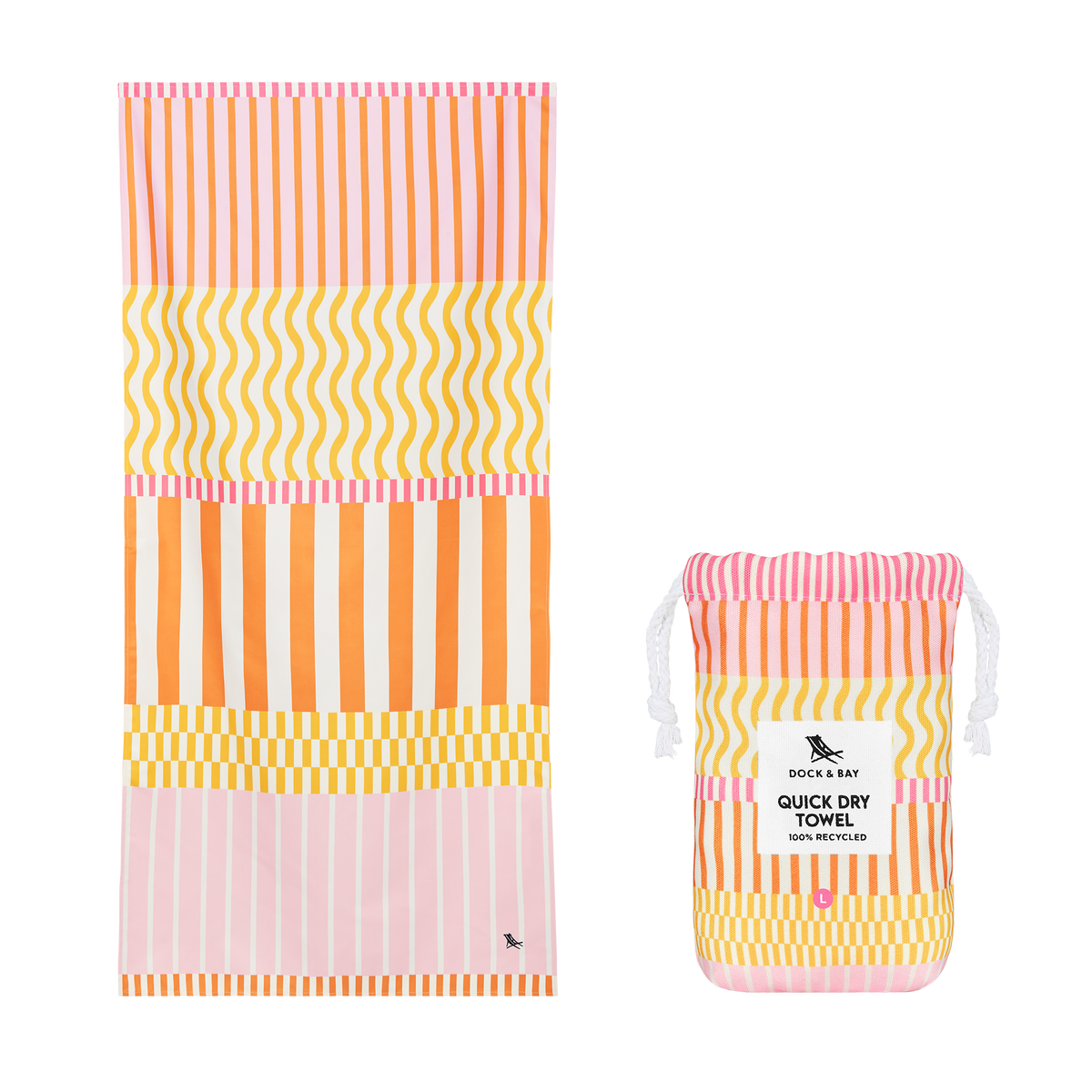 Dock & Bay Quick Dry Towels - Lemonade Waves