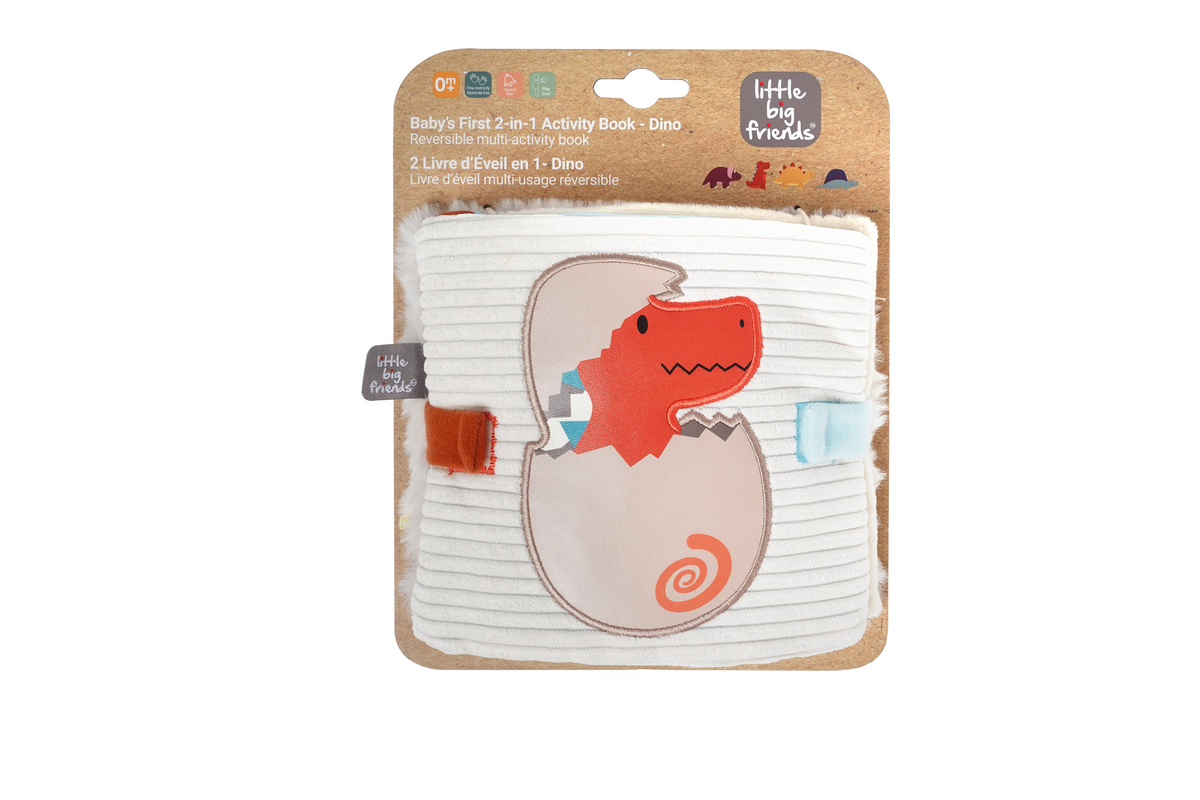 Little Big Friends Soft Activity Book 2 in 1 - Dino Friends