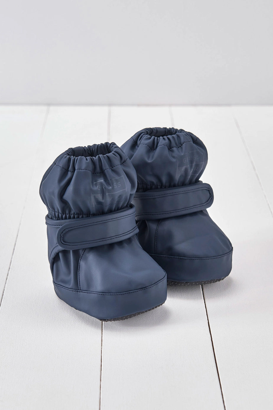 Grass+Air Khaki Navy PU Showerproof Bootie