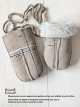 Sheepskin Baby Puddy Mitten - "Keep Safe" Cord