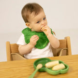 Oli&Carol Kendall the Kale Rubberwood Baby Plate & Spoon Set