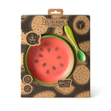 Oli&Carol Wally the Watermelon Rubberwood Kids Plate Set