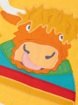 Frugi Adventure Circular Top - Bumblebee/Highland Cow