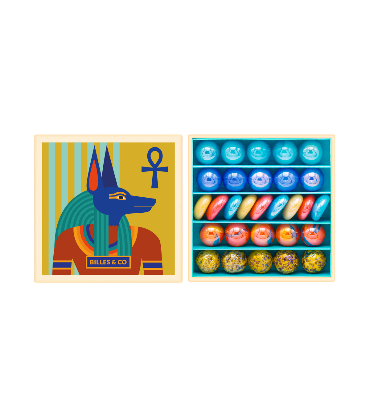 Box of 29 marbles - Treasure of Egypt: Anubis