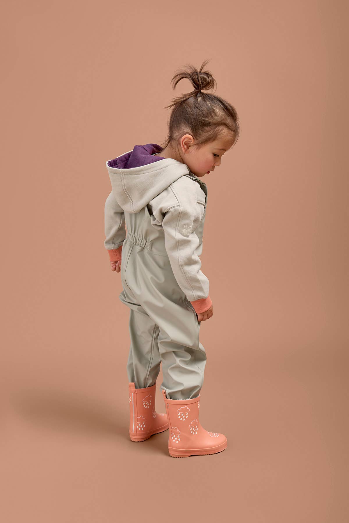 Grass+Air Geothermal Grey Kids Waterproof Rain Dungarees
