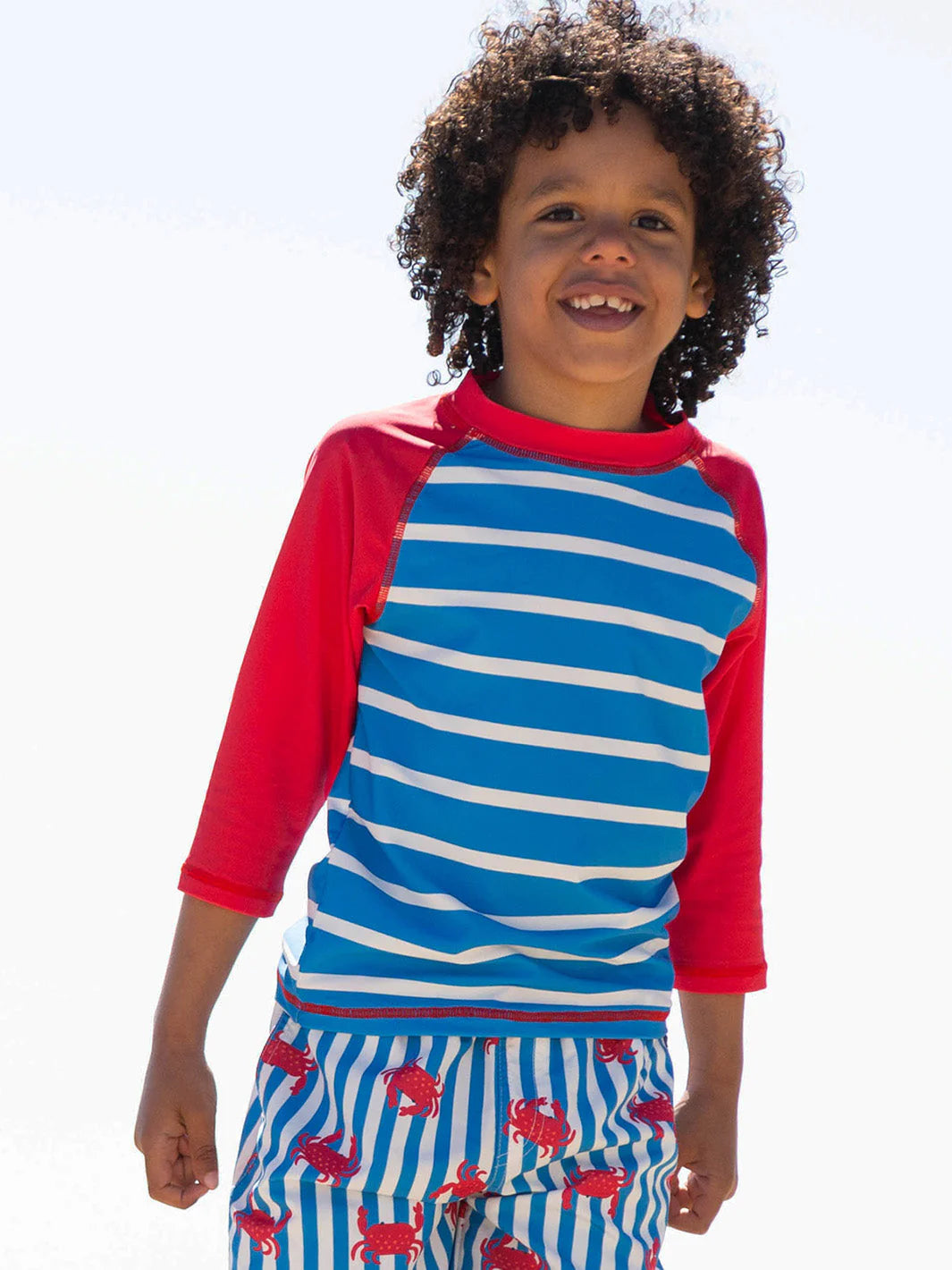Kite Stripy rash vest - Red/Blue