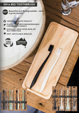 NFco Bio Toothbrush and Stand - Ivory Desert