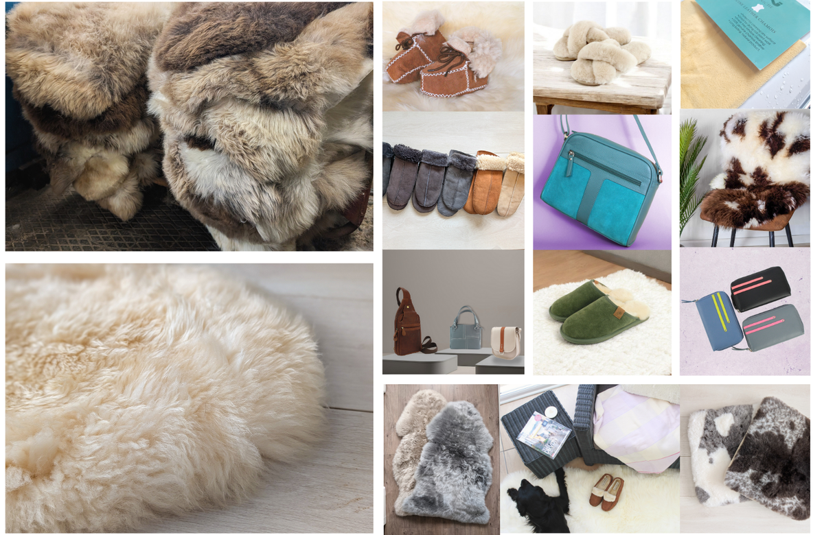 Natural Single Sheepskin Rugs British Skins S/M/L/XL