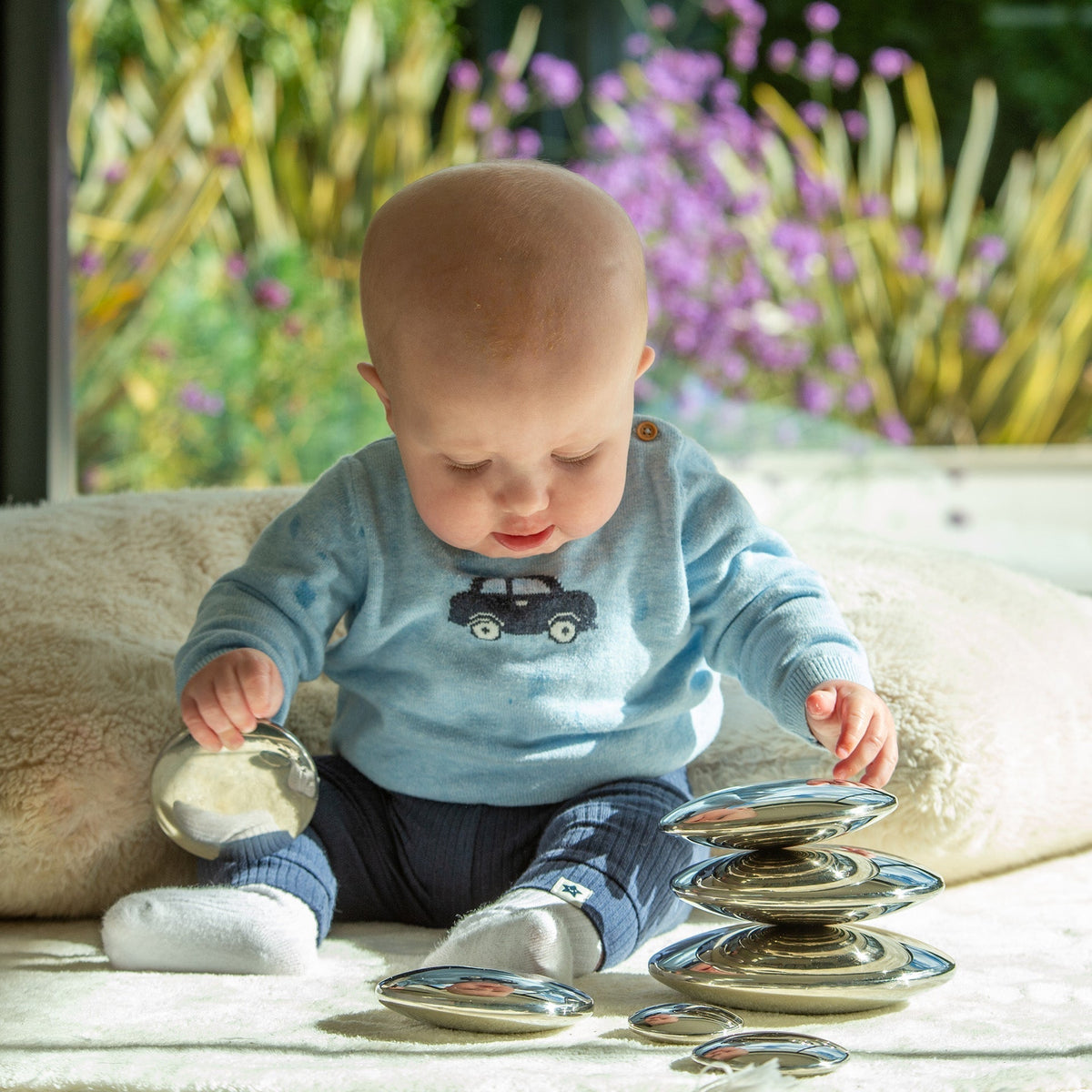 Sensory Steel Silver Buttons