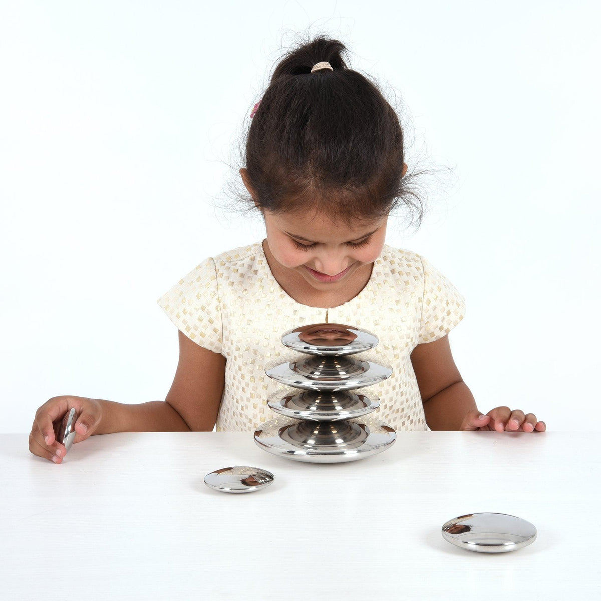 Sensory Steel Silver Buttons