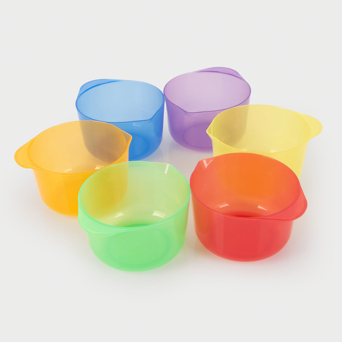 Translucent Colour Pouring Bowls - Pack of 6