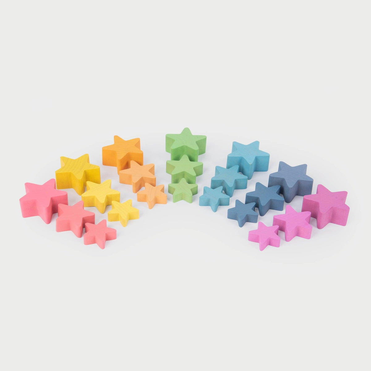 Rainbow Wooden Stars