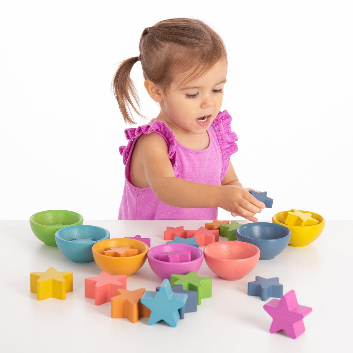 Rainbow Wooden Stars