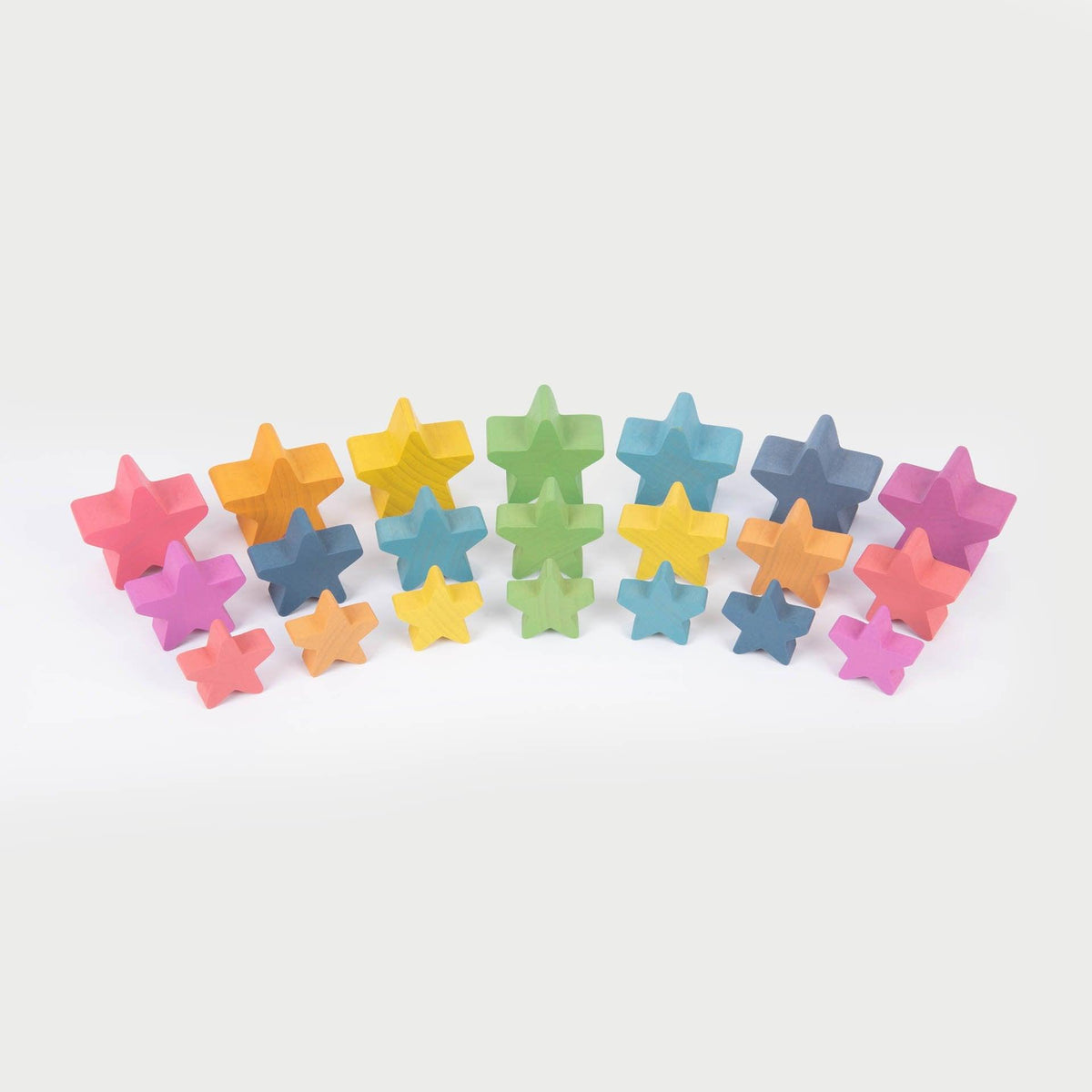 Rainbow Wooden Stars