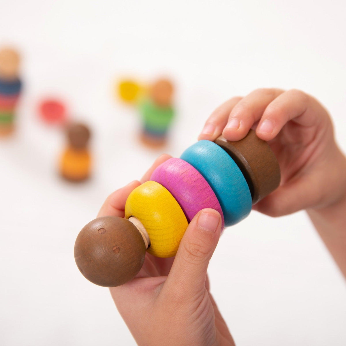 Rainbow Wooden Community People