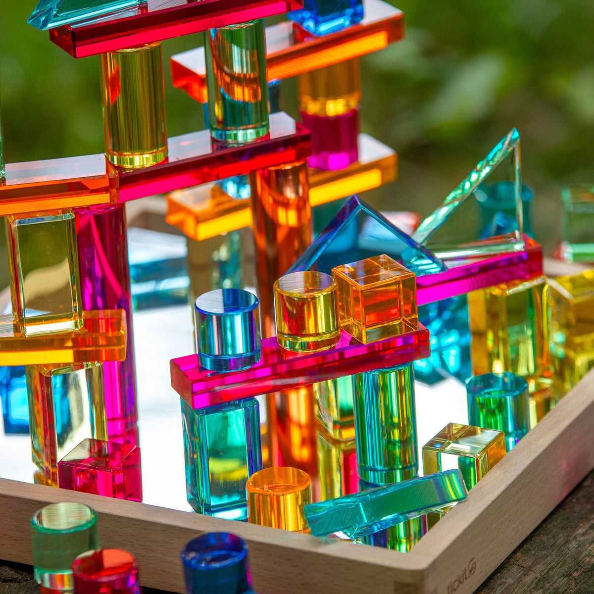 Gem Building Shapes Mirror Tray