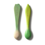 Oli&Carol Rubberwood Baby Spoon Pack - Leek and Kale