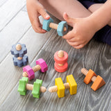 Rainbow Wooden Nuts & Bolts