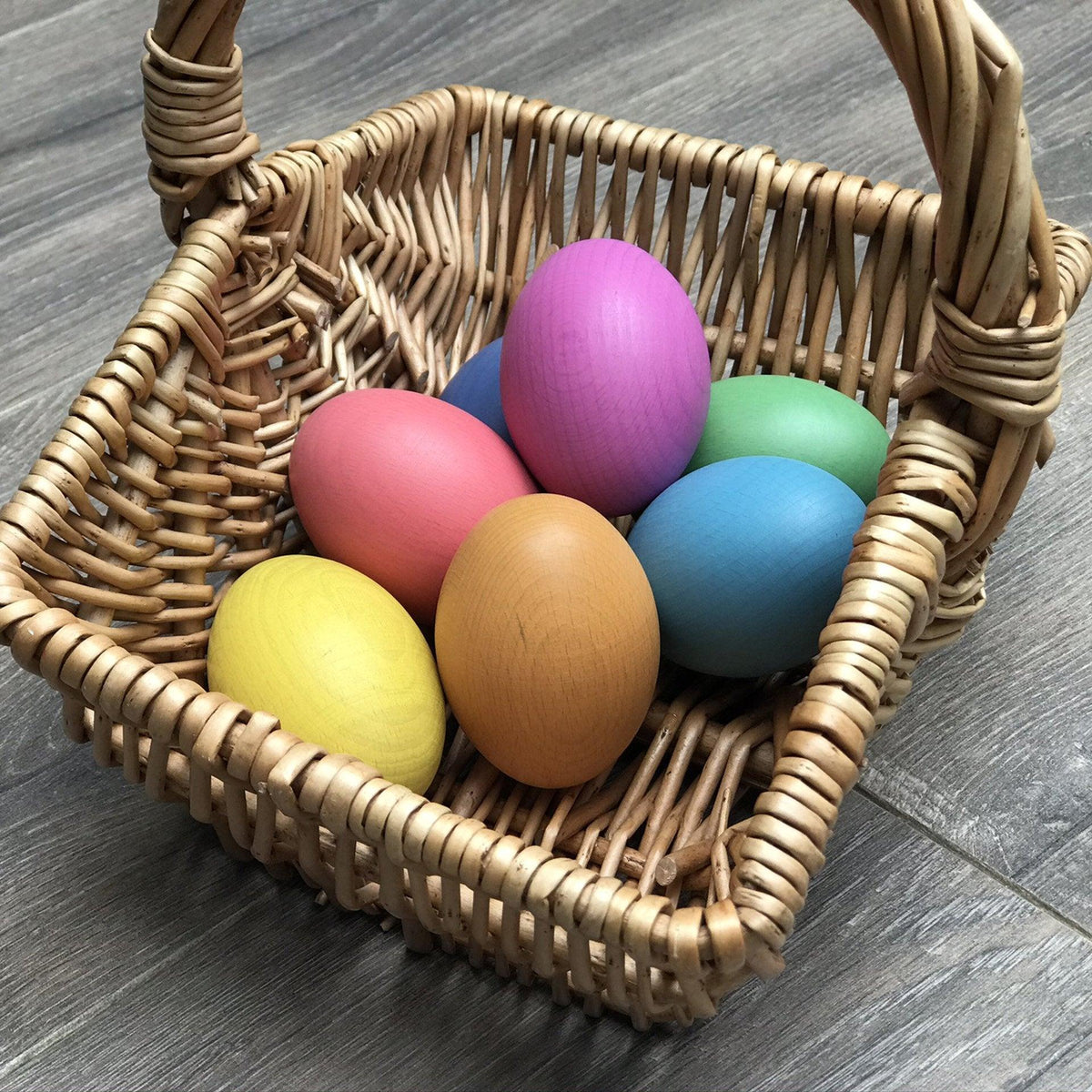 Rainbow Wooden Eggs