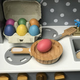 Rainbow Wooden Eggs