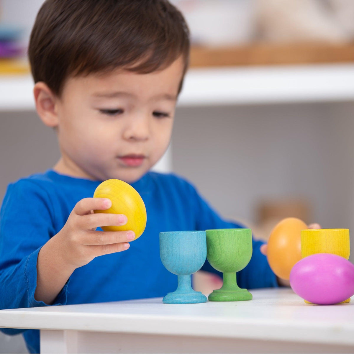 Rainbow Wooden Eggs