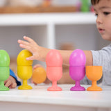Rainbow Wooden Egg Cups