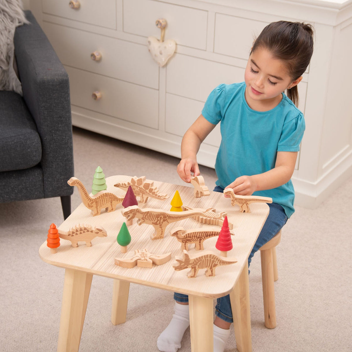 Wooden Dinosaur Blocks