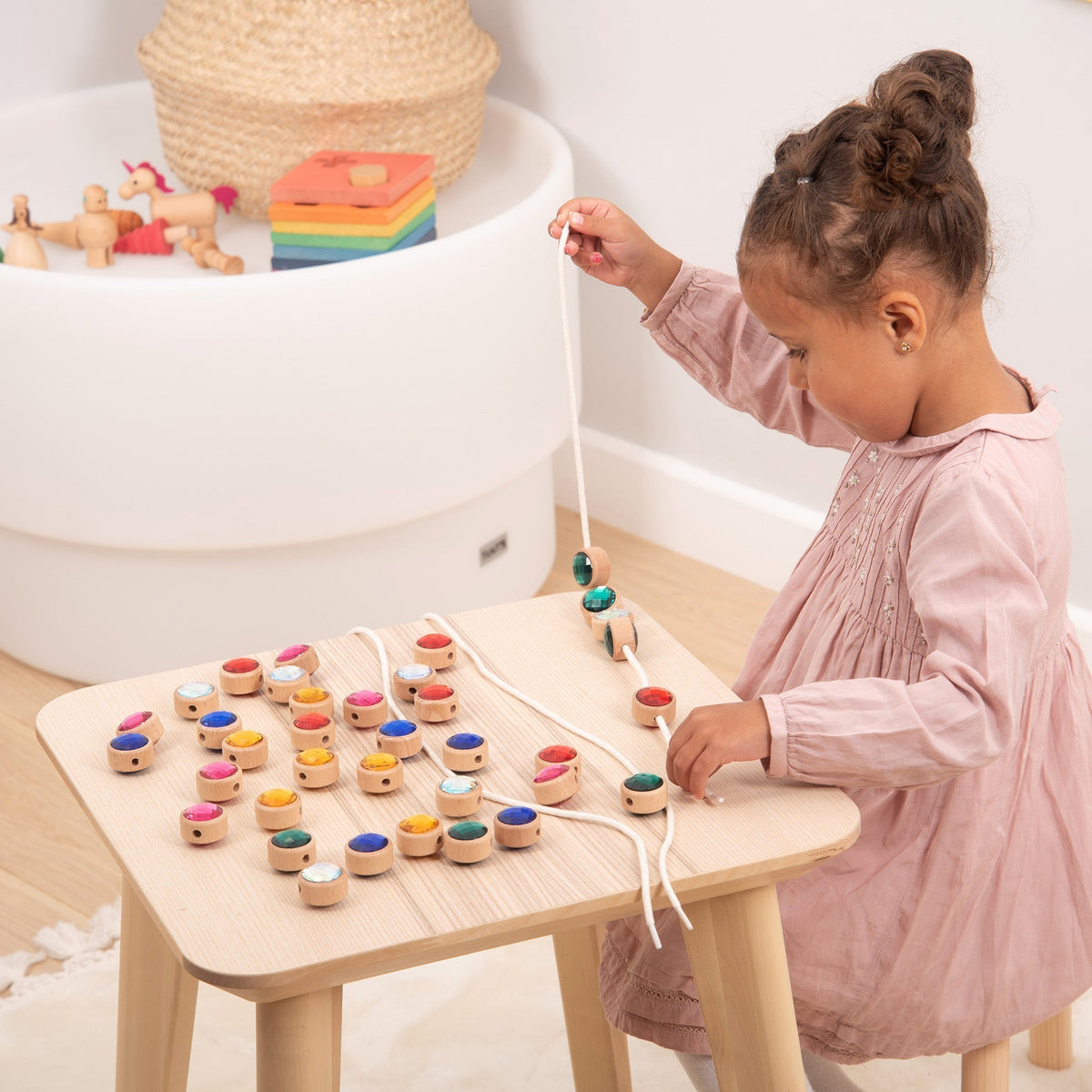 Wooden Lacing Jewels