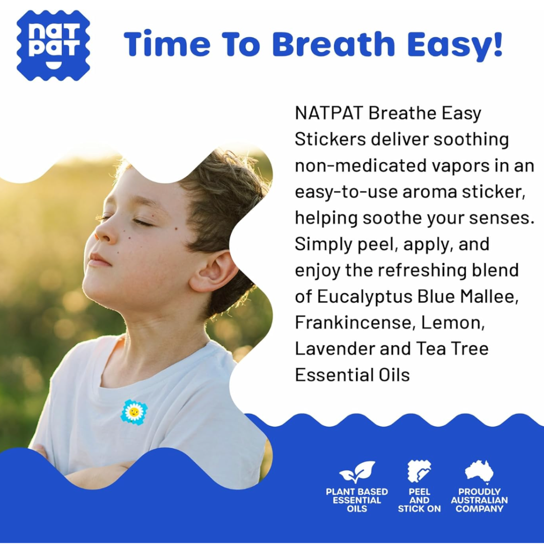 NATPAT Breathe Easy Stickers - Congestion Relief
