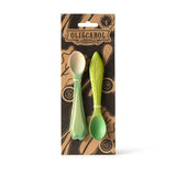 Oli&Carol Rubberwood Baby Spoon Pack - Leek and Kale
