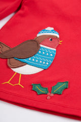 Frugi Ola Outfit - True Red/Indigo Robins