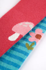 Frugi NORAH 2PK TIGHTS - ROSEHIP/TOR BLUE STRIPE