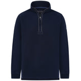 Men's Marine/Wheel Lazy Jacks Wells-Next-the-Sea Printed 1/4 Zip Sweatshirt