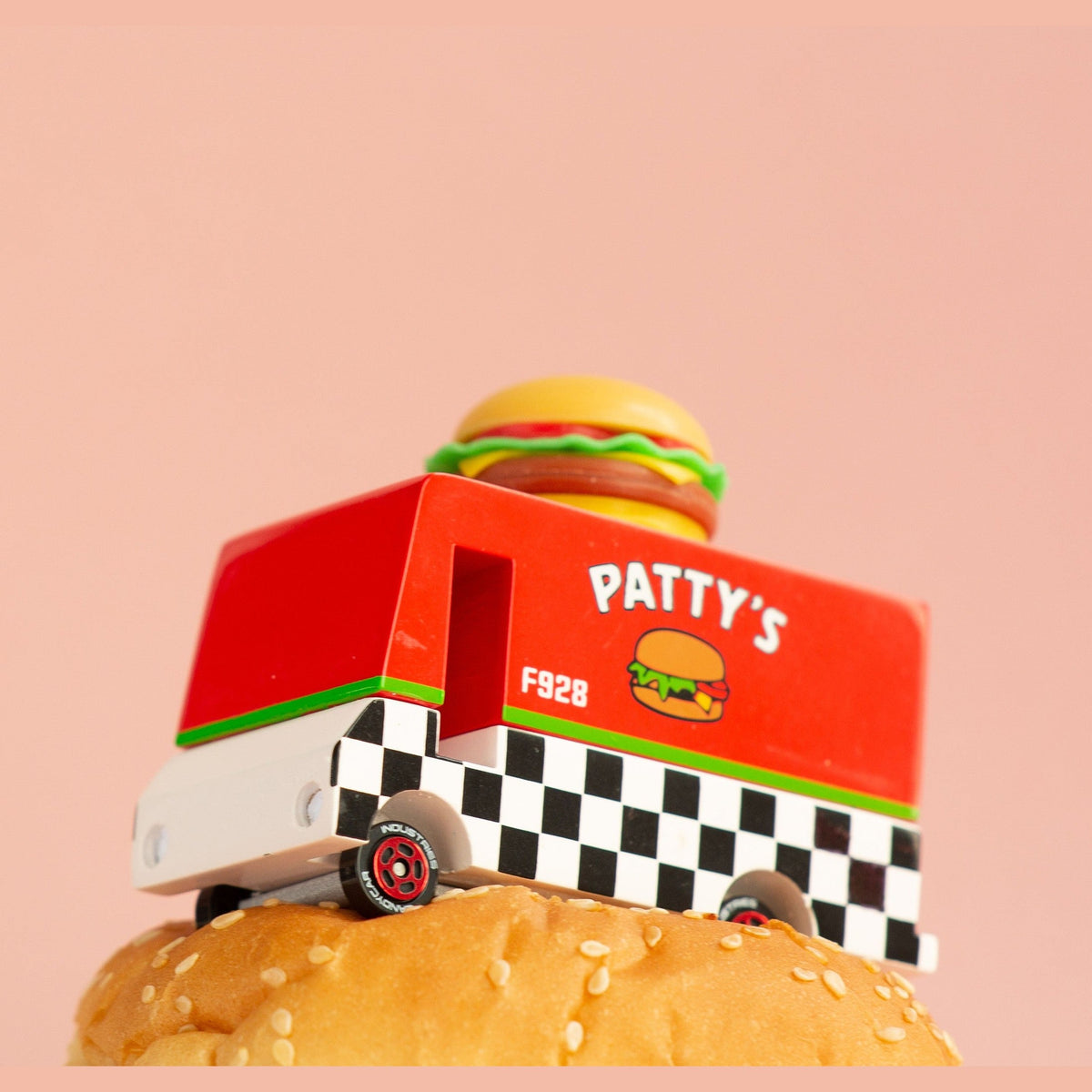 Candylab Wooden Diecast Candyvan Hamburger Van
