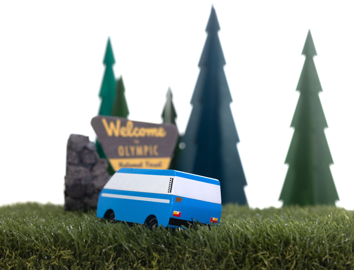 Candylab Wooden Diecast Candyvan VW T3 Blue Van Diesel