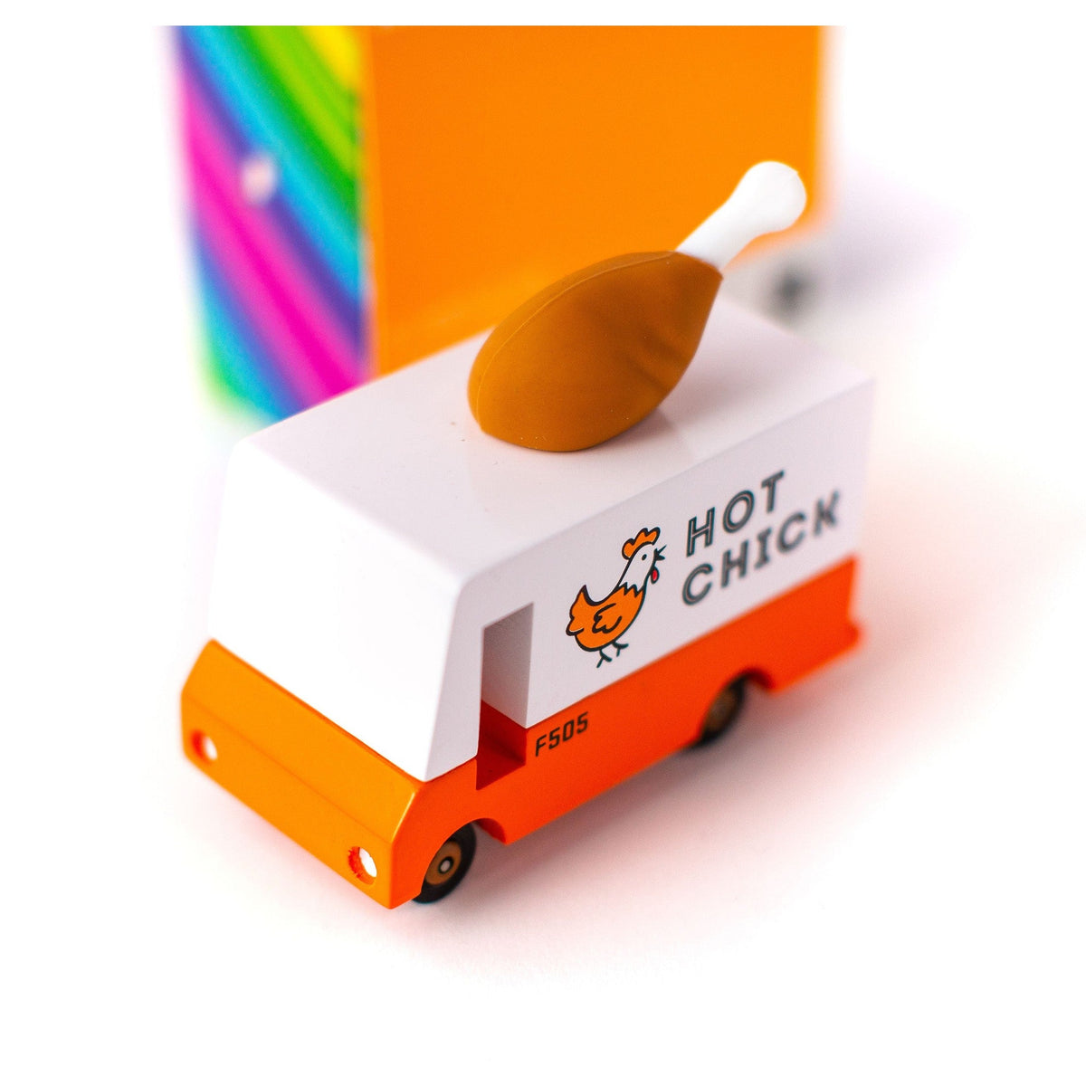 Candylab Wooden Diecast Candyvan Hot Chicken Van