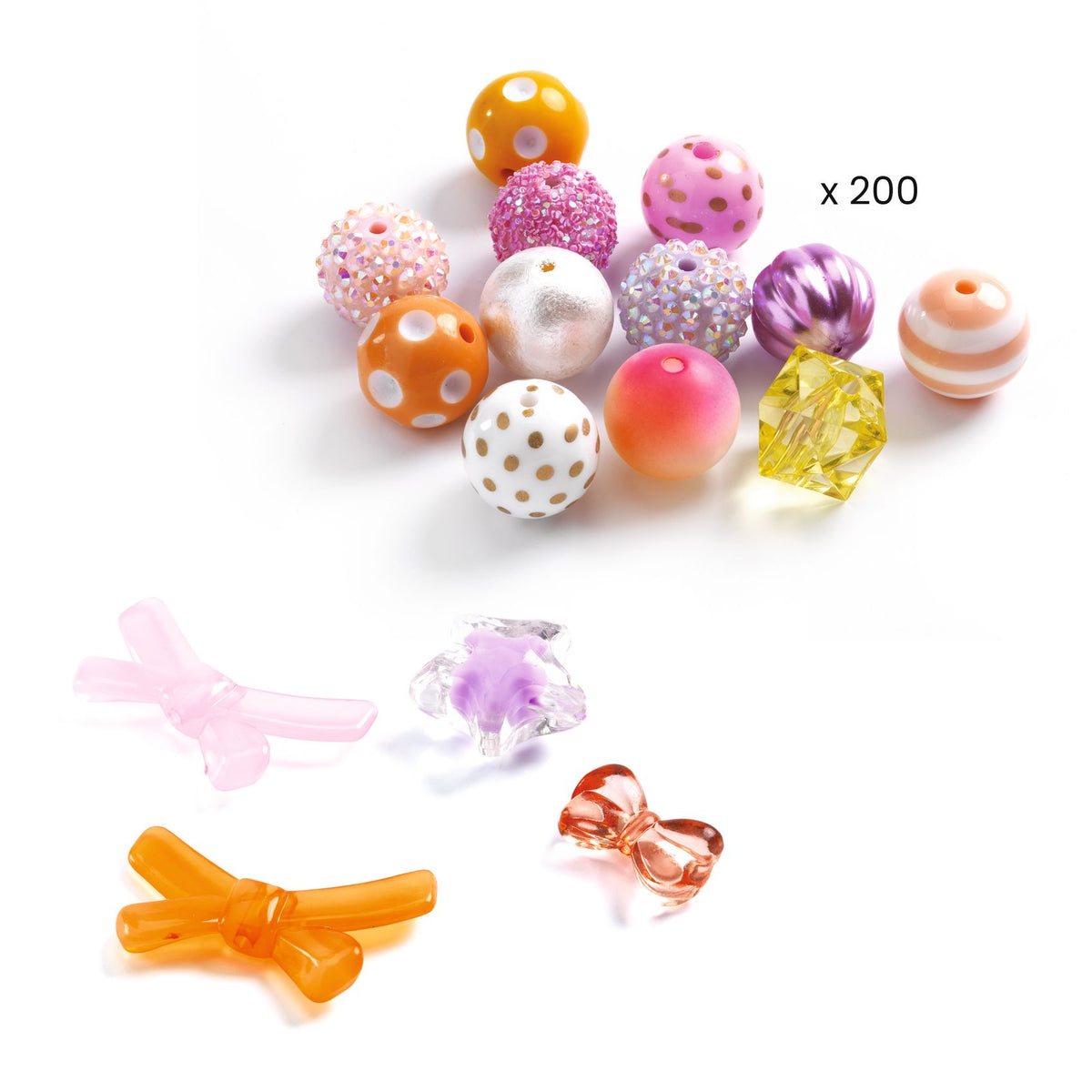 Djeco Abundance Jewellery Beads - Perles Bulles Yellow