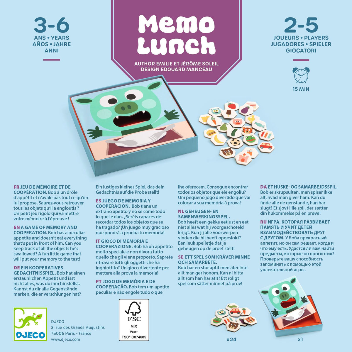 Djeco Games - Memo Lunch