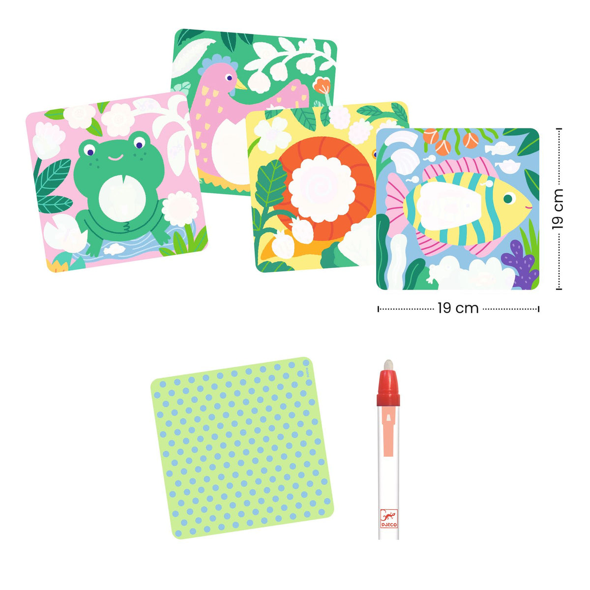 Djeco Magic Colouring - Peekaboo! Garden Baby Animals