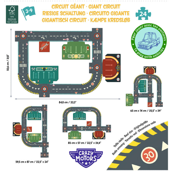 Djeco Crazy Motors - Giant Road Circuit