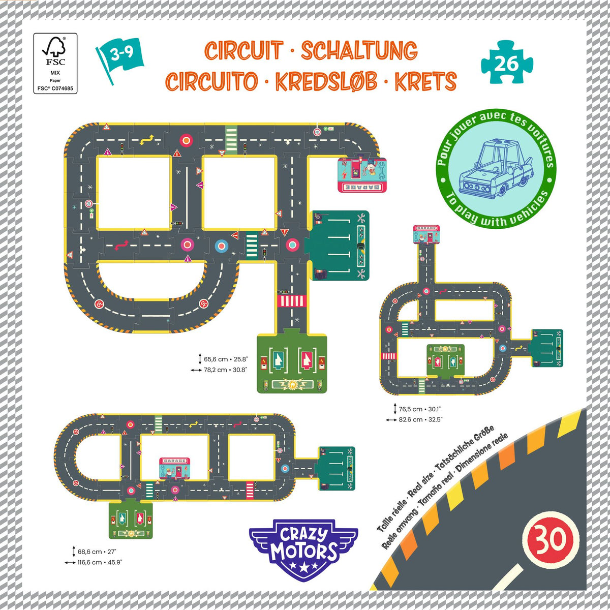 Djeco Crazy Motors - Universe Puzzle Road Circuit
