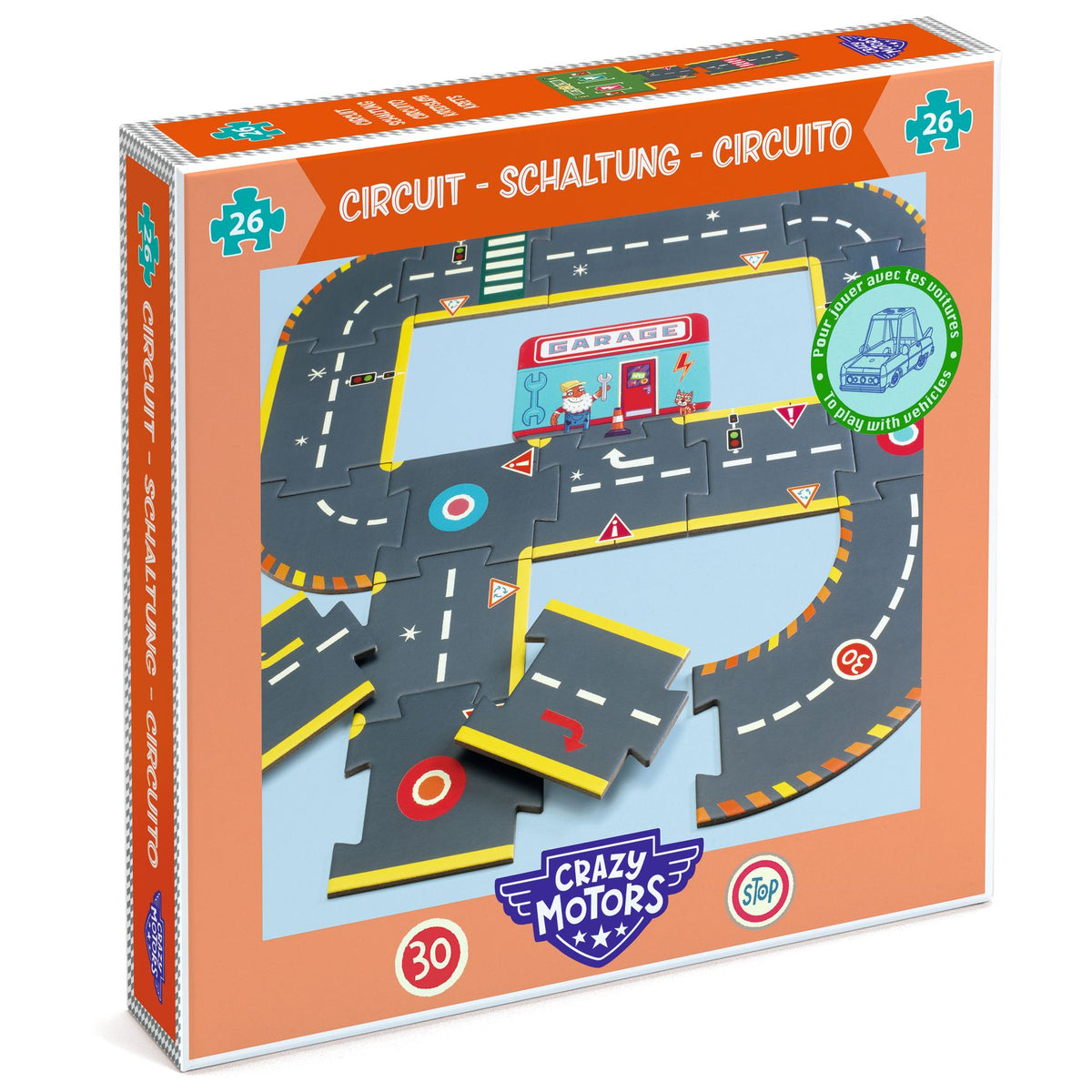 Djeco Crazy Motors - Universe Puzzle Road Circuit