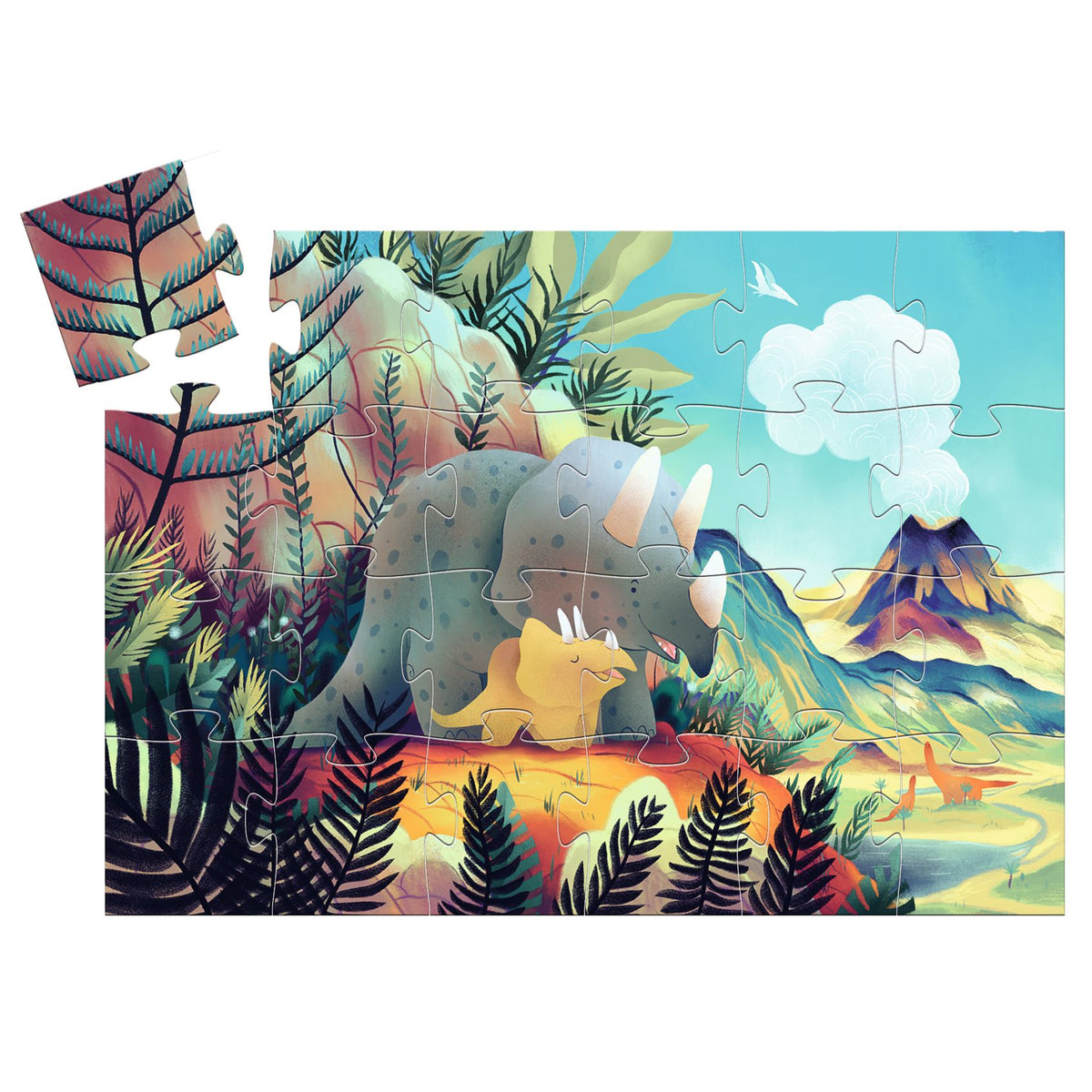 Djeco Teo the Dino Silhouette Puzzle - 24 Piece - 3 yrs