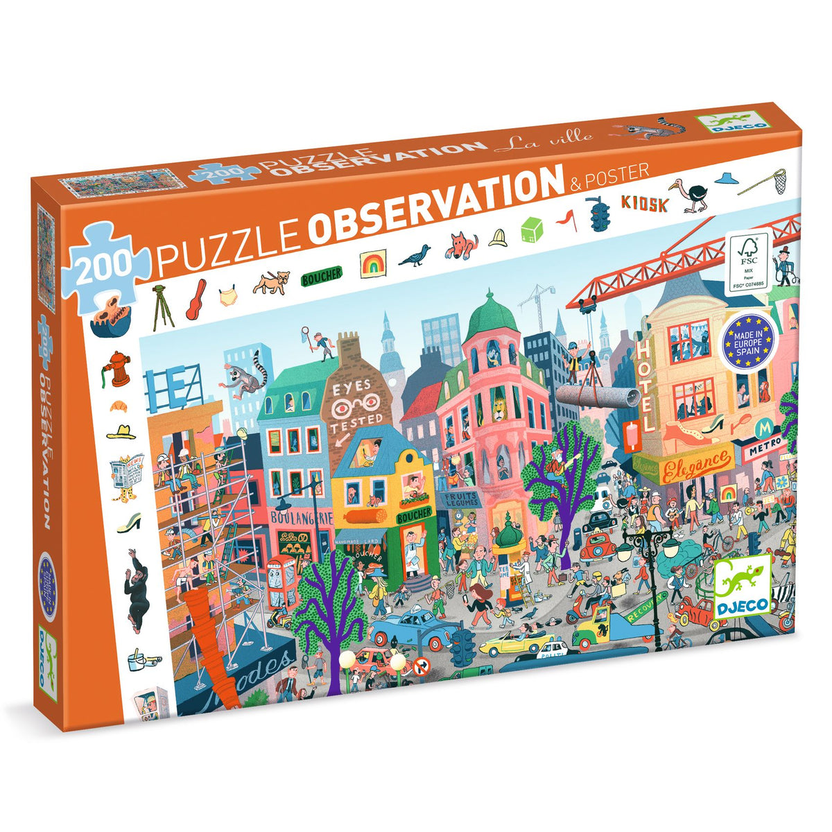 Djeco The City Observation Puzzle - 200 Pieces